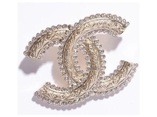 Spilla Chanel Maxi Oro Champagne e Strass D'oro - vista 2