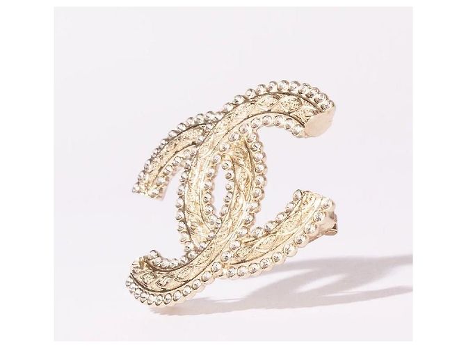 Spilla Chanel Maxi Oro Champagne e Strass D'oro - vista 3