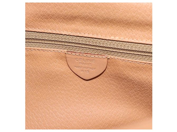 Céline Borsa a Spalla CELINE Macadam Canvas PVC Pelle Marrone Oro Auth BA13476 D'oro - vista 12