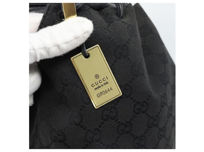 Borsa a Spalla GUCCI Tela Nera 90644 Auth 187767 Nero - vista 10