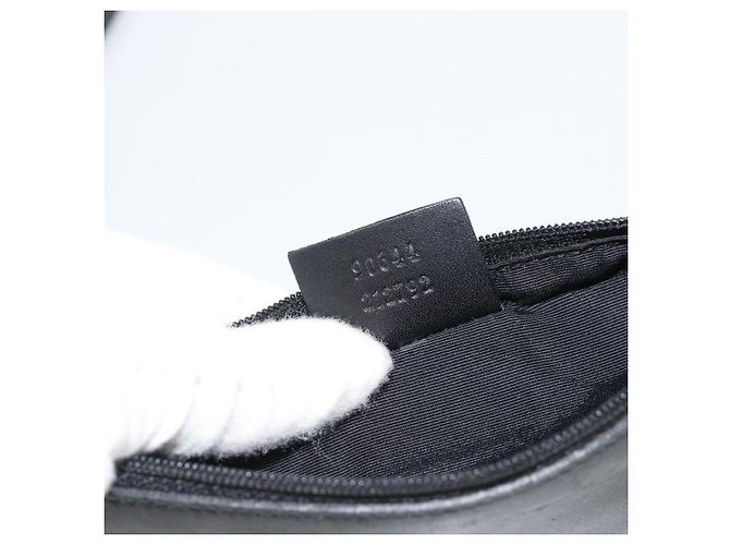 Borsa a Spalla GUCCI Tela Nera 90644 Auth 187767 Nero - vista 12