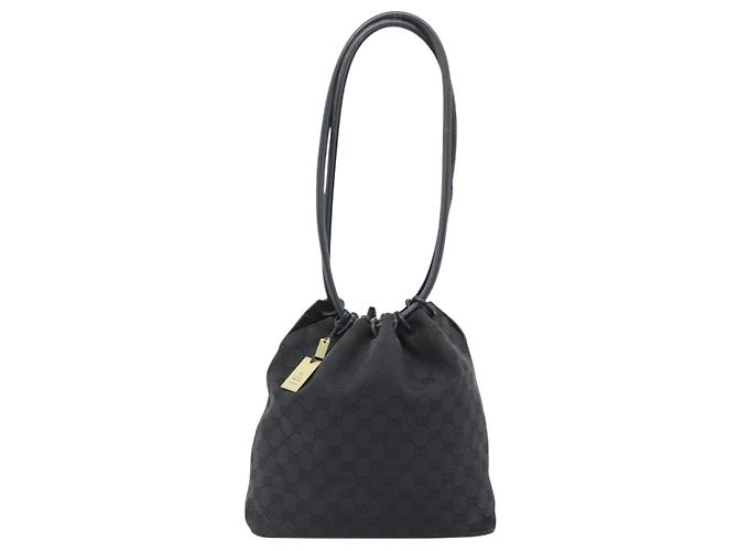 Borsa a Spalla GUCCI Tela Nera 90644 Auth 187767 Nero - vista 13