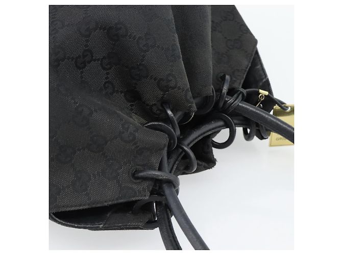 Borsa a Spalla GUCCI Tela Nera 90644 Auth 187767 Nero - vista 6