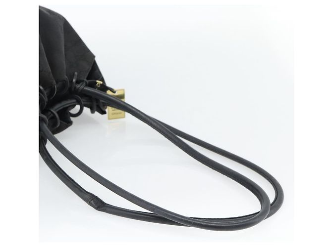 Borsa a Spalla GUCCI Tela Nera 90644 Auth 187767 Nero - vista 7