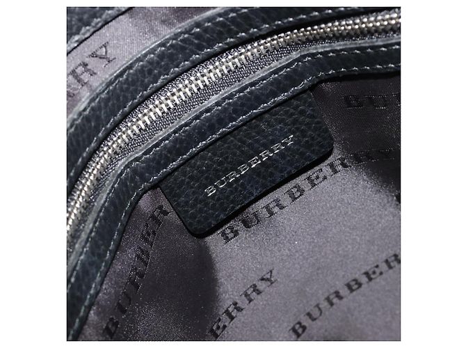 Borsa a mano BURBERRY Nova Check in nylon Beige Nero Argento Auth 187375A - vista 11