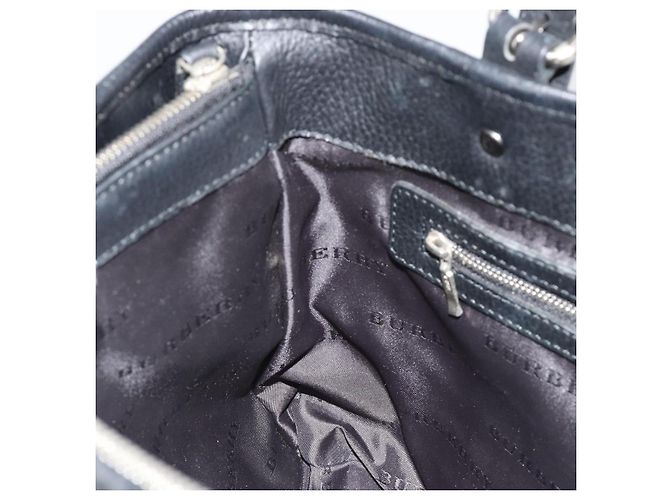 Borsa a mano BURBERRY Nova Check in nylon Beige Nero Argento Auth 187375A - vista 18