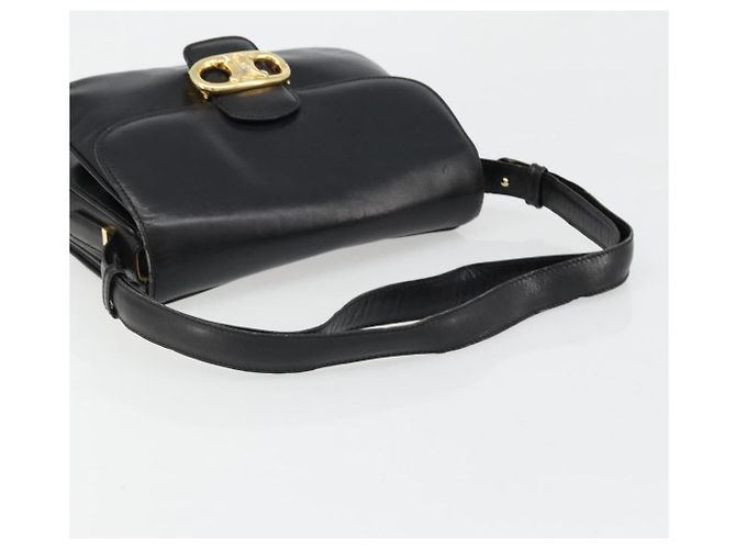 Céline CELINE Schultertasche aus Leder Schwarz Gold Authentisch 186015 Golden - Ansicht 7