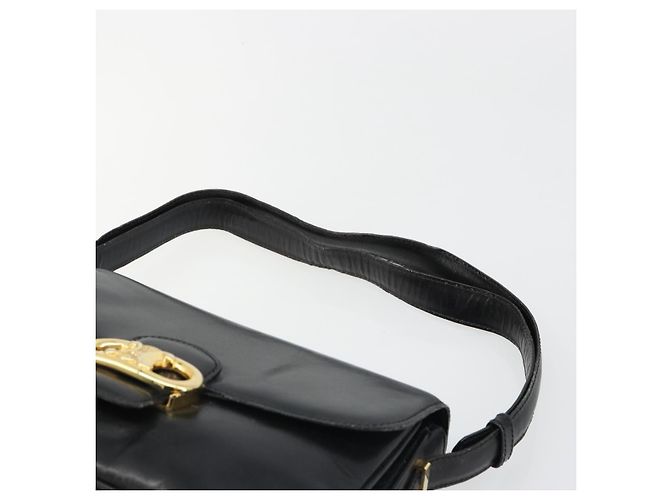 Céline CELINE Schultertasche aus Leder Schwarz Gold Authentisch 186015 Golden - Ansicht 8