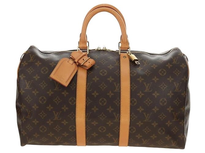 LOUIS VUITTON Monogram Keepall 45 Boston Bag M41428 LV Auth 184996V Monogramma - vista 13