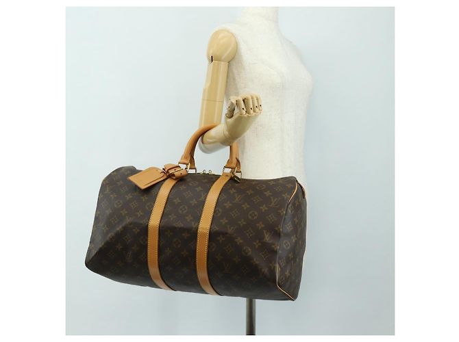 LOUIS VUITTON Monogram Keepall 45 Boston Bag M41428 LV Auth 184996V Monogramma - vista 23