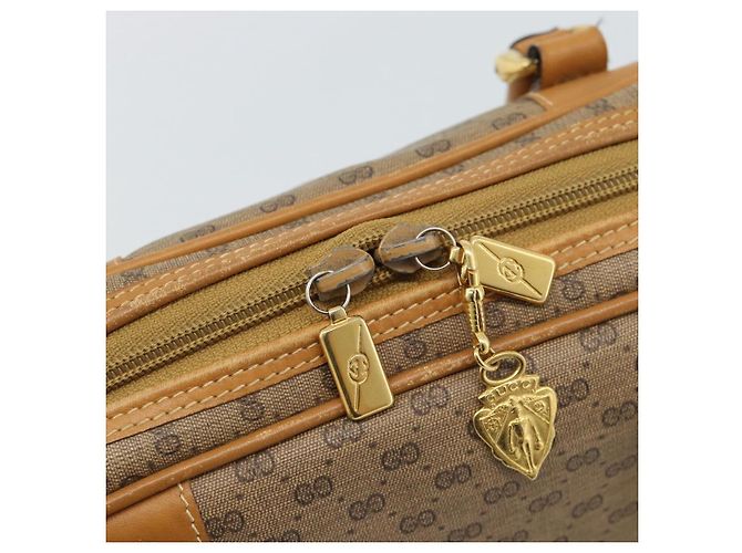 GUCCI Micro GG Supreme Hand Bag PVC Beige Gold 000 39 0030 Auth 186126 Golden - view 10