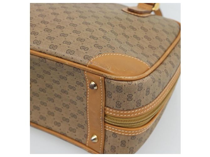 GUCCI Micro GG Supreme Hand Bag PVC Beige Gold 000 39 0030 Auth 186126 Golden - view 14