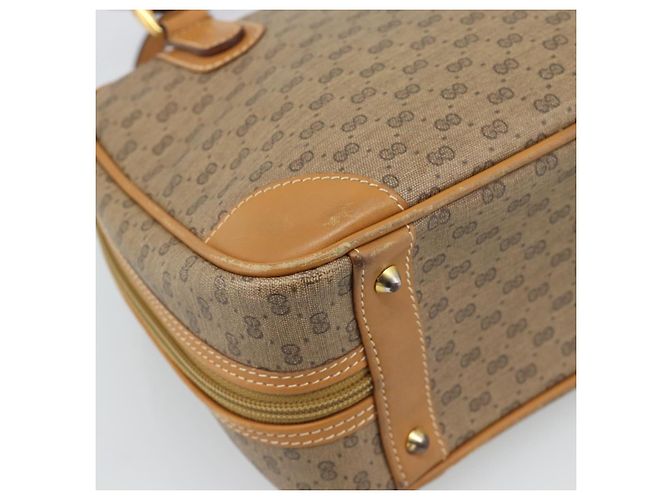 GUCCI Micro GG Supreme Hand Bag PVC Beige Gold 000 39 0030 Auth 186126 Golden - view 15