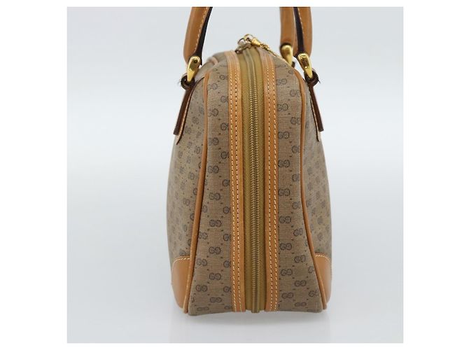 GUCCI Micro GG Supreme Hand Bag PVC Beige Gold 000 39 0030 Auth 186126 Golden - view 3