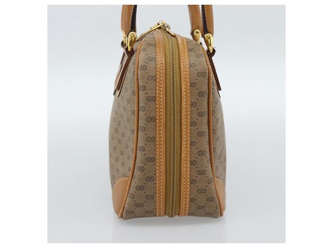GUCCI Micro GG Supreme Hand Bag PVC Beige Gold 000 39 0030 Auth 186126 Golden - view 4