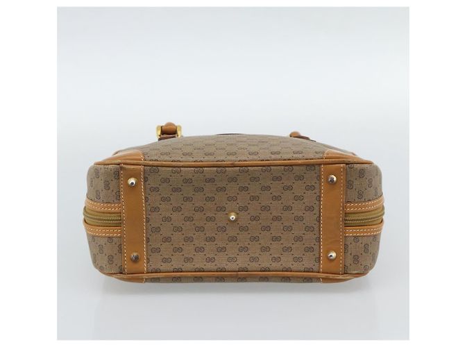 GUCCI Micro GG Supreme Hand Bag PVC Beige Gold 000 39 0030 Auth 186126 Golden - view 5