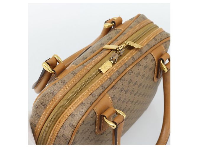 GUCCI Micro GG Supreme Hand Bag PVC Beige Gold 000 39 0030 Auth 186126 Golden - view 6
