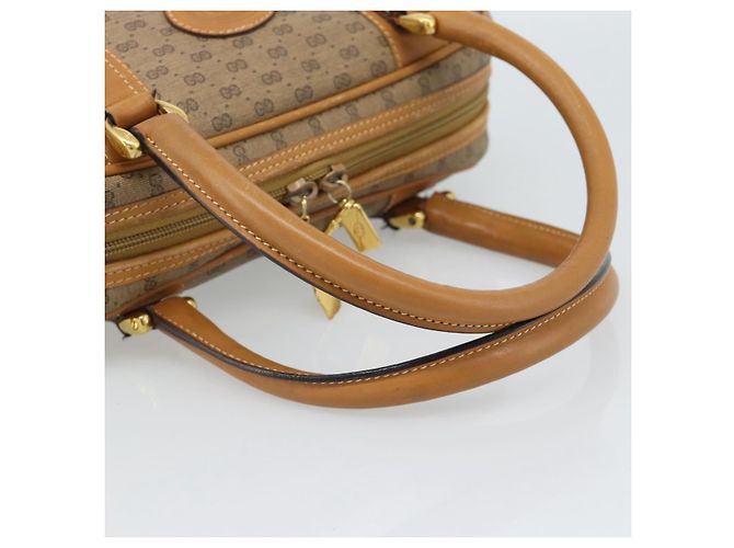 GUCCI Micro GG Supreme Hand Bag PVC Beige Gold 000 39 0030 Auth 186126 Golden - view 7