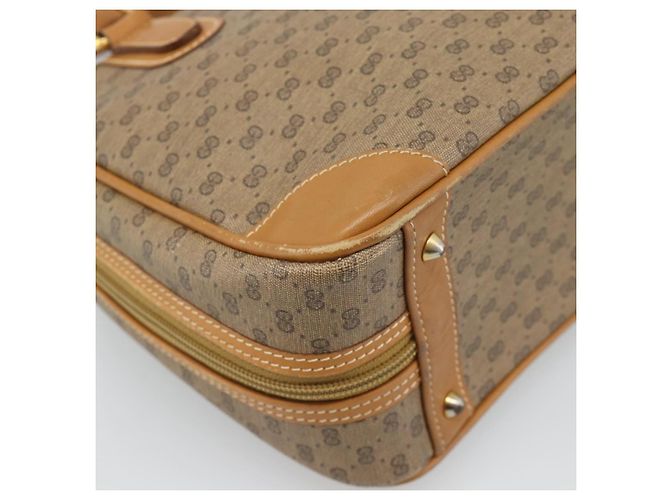 GUCCI Micro GG Supreme Hand Bag PVC Beige Gold 000 39 0030 Auth 186126 Golden - view 9