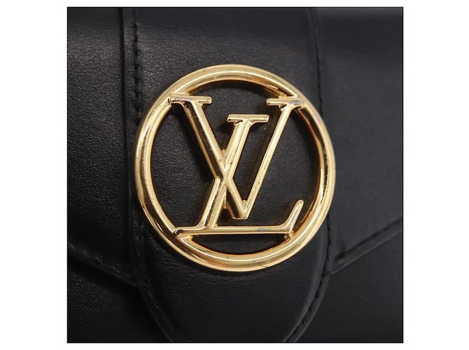 LOUIS VUITTON Portefeuille LV Pont Neuf Compact Leather M69175 Auth 186544M Nero - vista 17