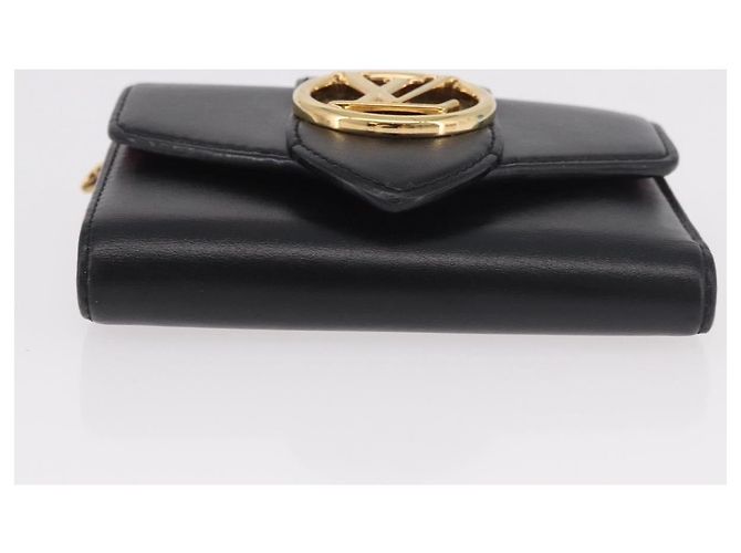 LOUIS VUITTON Portefeuille LV Pont Neuf Compact Leather M69175 Auth 186544M Nero - vista 6