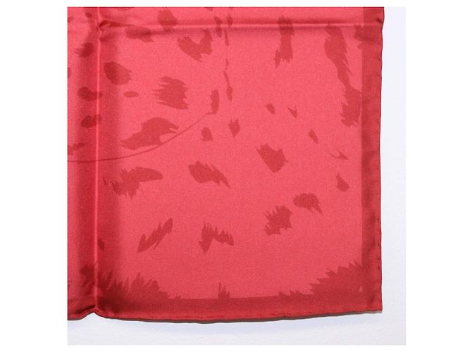 CARTIER Mini Scarf Leopard Silk Red Auth am11882M Rosso - vista 11