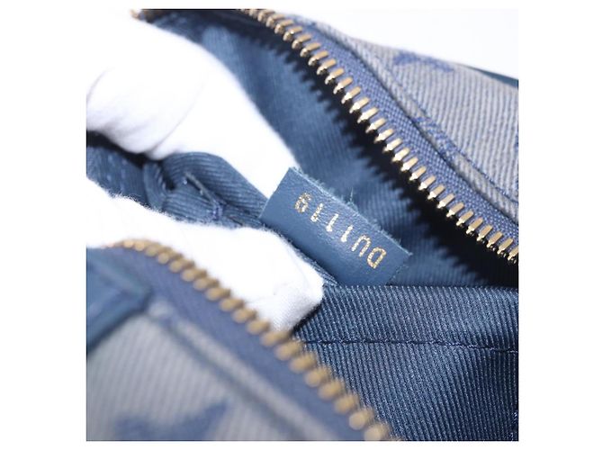 LOUIS VUITTON Monogram Denim Soft Trunk Bag Blue M44723 LV Auth 187612SAM - vista 11