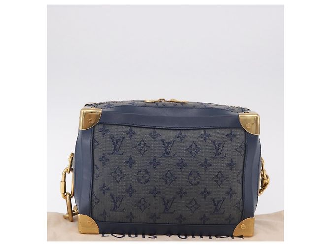 LOUIS VUITTON Monogram Denim Soft Trunk Bag Blue M44723 LV Auth 187612SAM - vista 12