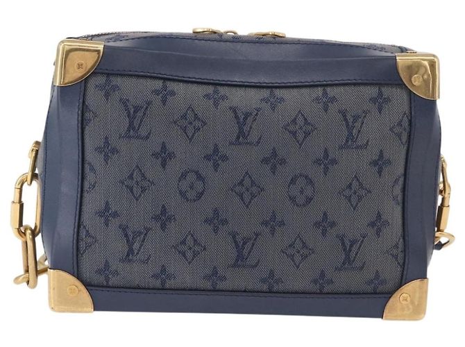 LOUIS VUITTON Monogram Denim Soft Trunk Bag Blue M44723 LV Auth 187612SAM - vista 13