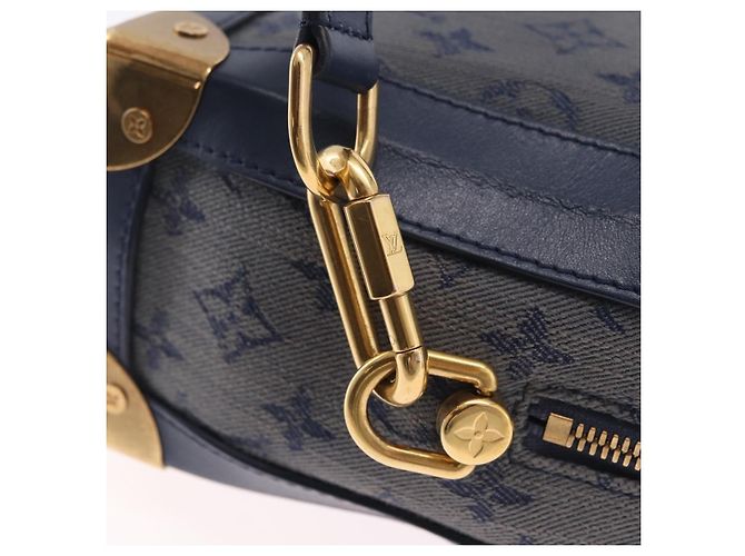 LOUIS VUITTON Monogram Denim Soft Trunk Bag Blue M44723 LV Auth 187612SAM - vista 19