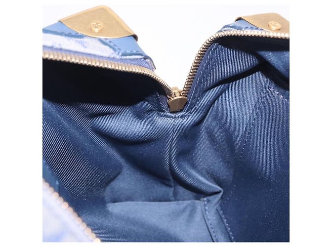 LOUIS VUITTON Monogram Denim Soft Trunk Bag Blue M44723 LV Auth 187612SAM - vista 22