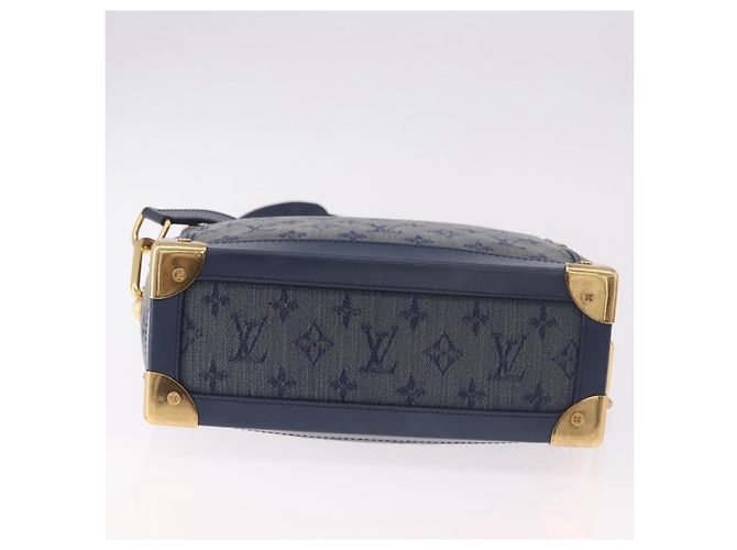 LOUIS VUITTON Monogram Denim Soft Trunk Bag Blue M44723 LV Auth 187612SAM - vista 5