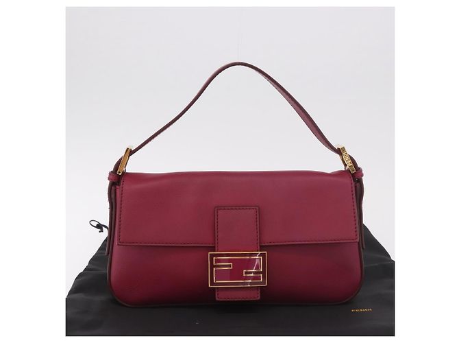 Borsa a tracolla FENDI Mamma Baguette in pelle Avorio Oro Auth 185734SAM D'oro Crudo - vista 12