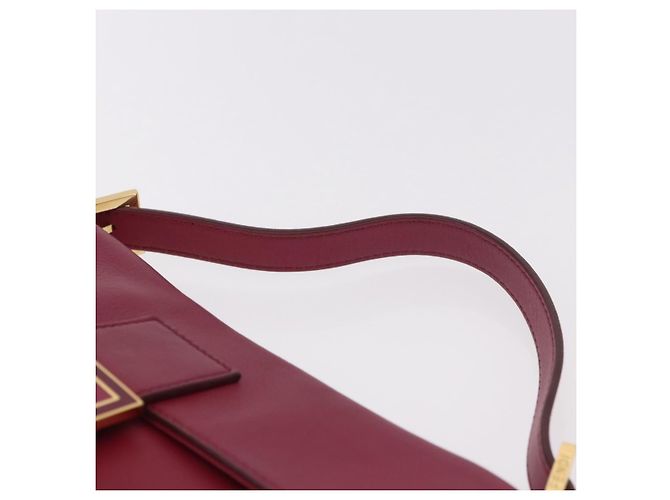 Borsa a tracolla FENDI Mamma Baguette in pelle Avorio Oro Auth 185734SAM D'oro Crudo - vista 14