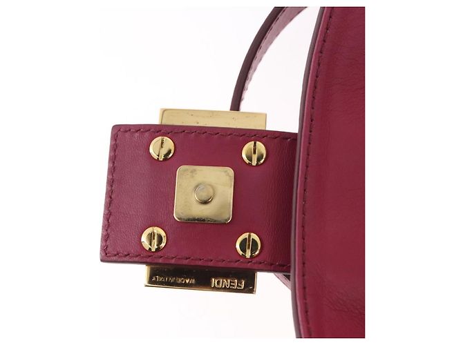 Borsa a tracolla FENDI Mamma Baguette in pelle Avorio Oro Auth 185734SAM D'oro Crudo - vista 8
