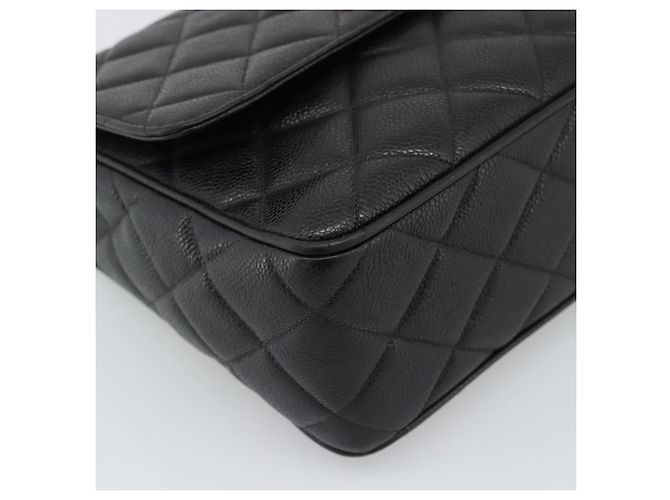 Borsa a Spalla CHANEL Chain Matelasse in Pelle Caviar Nera con CC Oro Autentica 186150V - vista 14