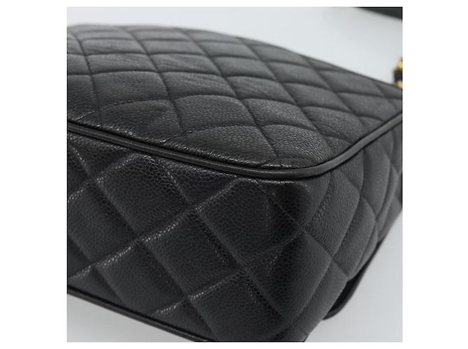 Borsa a Spalla CHANEL Chain Matelasse in Pelle Caviar Nera con CC Oro Autentica 186150V - vista 15