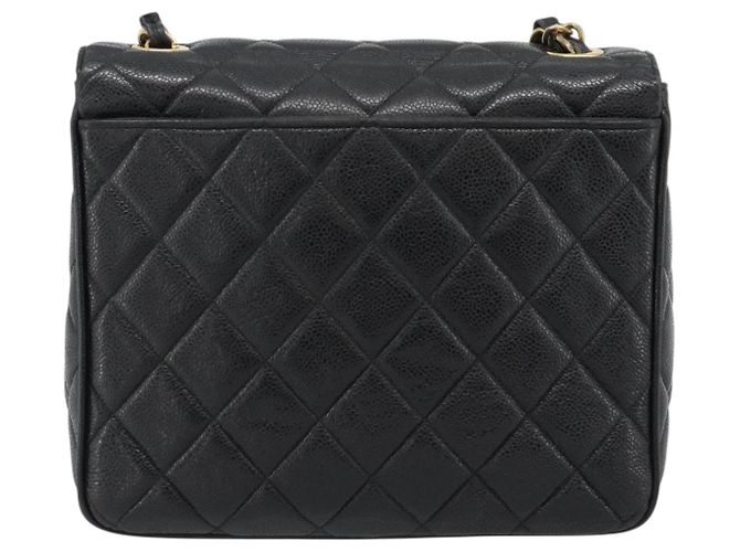 Borsa a Spalla CHANEL Chain Matelasse in Pelle Caviar Nera con CC Oro Autentica 186150V - vista 2