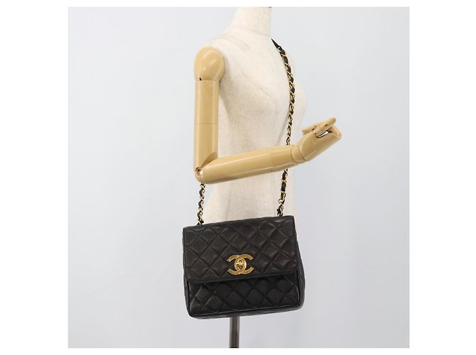 Borsa a Spalla CHANEL Chain Matelasse in Pelle Caviar Nera con CC Oro Autentica 186150V - vista 21