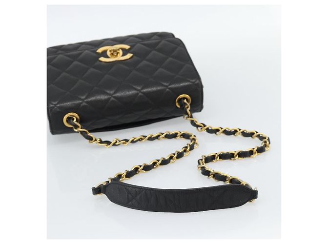 Borsa a Spalla CHANEL Chain Matelasse in Pelle Caviar Nera con CC Oro Autentica 186150V - vista 7