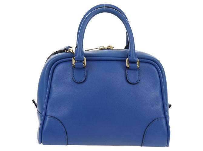 Borsa LOEWE Amazona 75 in pelle 2way Blu Oro Auth 185420SM D'oro - vista 2