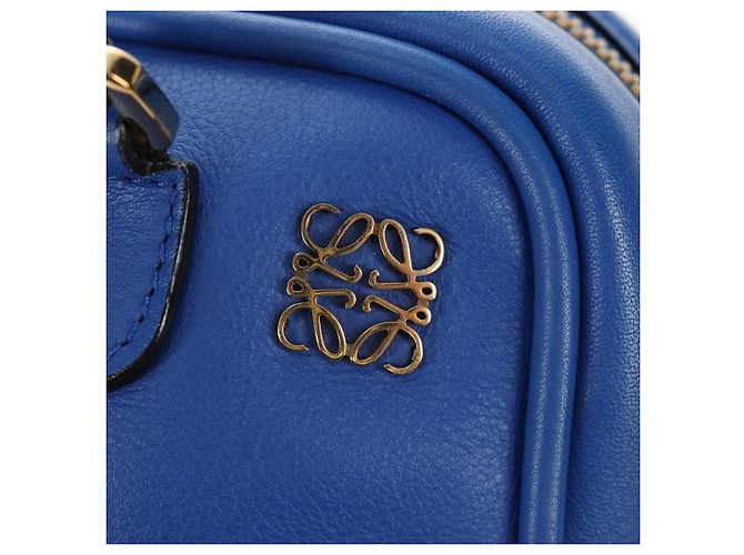 Borsa LOEWE Amazona 75 in pelle 2way Blu Oro Auth 185420SM D'oro - vista 21