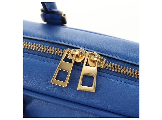 Borsa LOEWE Amazona 75 in pelle 2way Blu Oro Auth 185420SM D'oro - vista 22