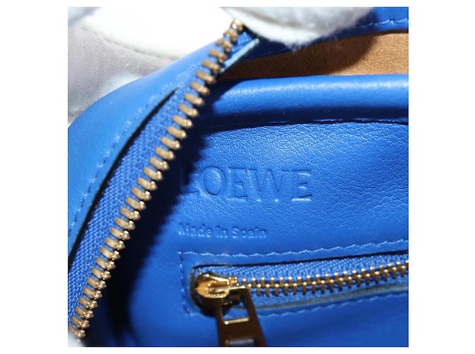 Borsa LOEWE Amazona 75 in pelle 2way Blu Oro Auth 185420SM D'oro - vista 23