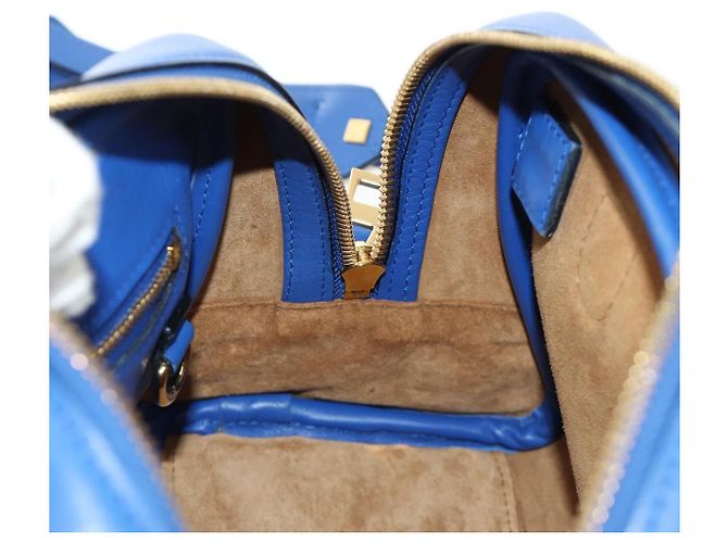 Borsa LOEWE Amazona 75 in pelle 2way Blu Oro Auth 185420SM D'oro - vista 24