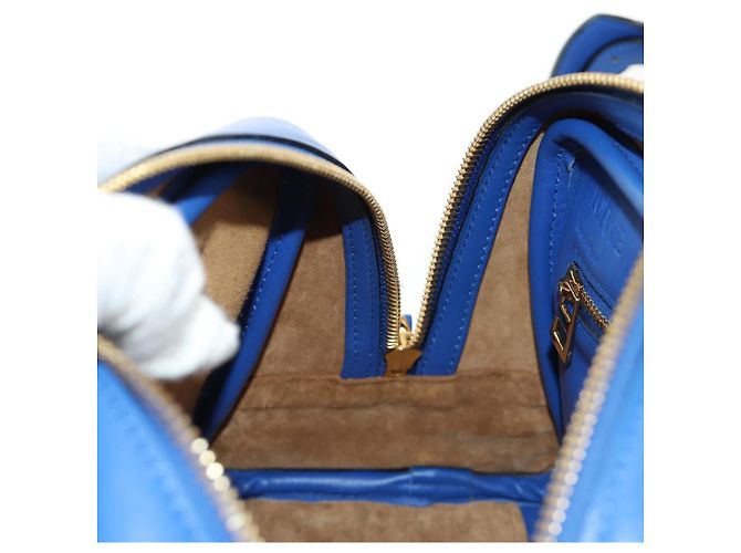 Borsa LOEWE Amazona 75 in pelle 2way Blu Oro Auth 185420SM D'oro - vista 25