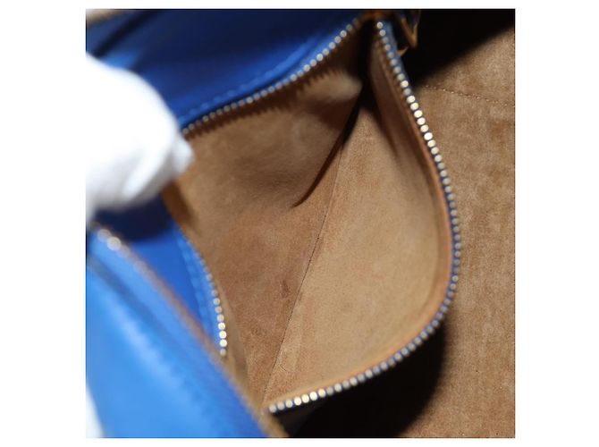 Borsa LOEWE Amazona 75 in pelle 2way Blu Oro Auth 185420SM D'oro - vista 27