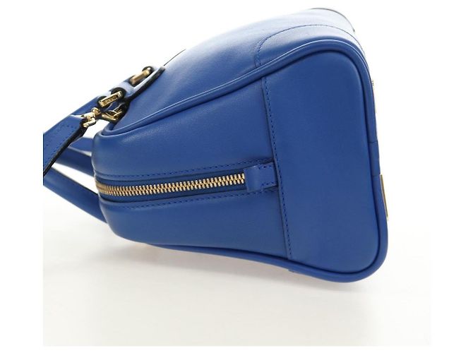 Borsa LOEWE Amazona 75 in pelle 2way Blu Oro Auth 185420SM D'oro - vista 3