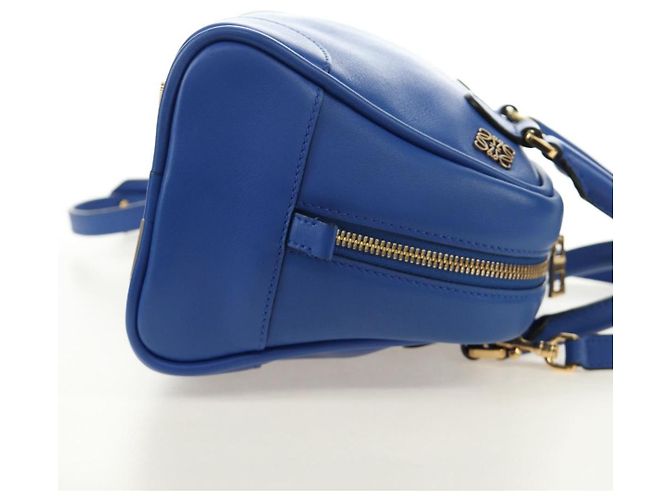 Borsa LOEWE Amazona 75 in pelle 2way Blu Oro Auth 185420SM D'oro - vista 4