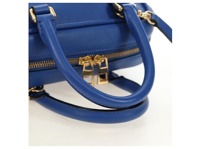 Borsa LOEWE Amazona 75 in pelle 2way Blu Oro Auth 185420SM D'oro - vista 7